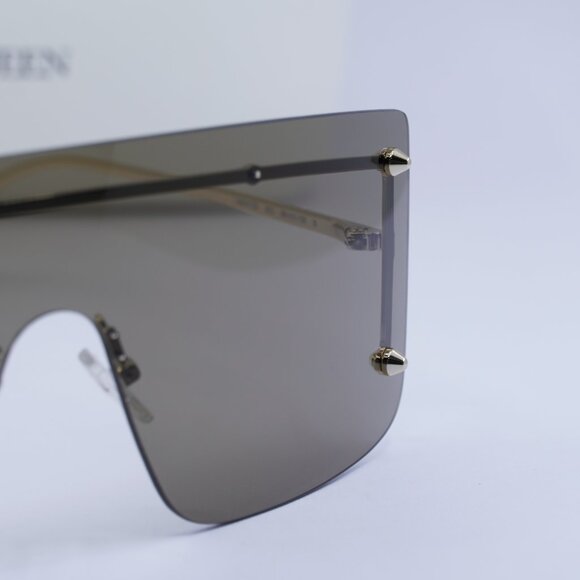 Final Price! Alexander McQueen AM0412S 002 Gold/Brown Sunglasses - Picture 5 of 11